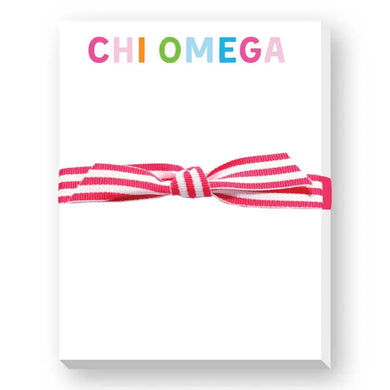 Sorority Greek Rainbow Mini Notepad - Chi Omega