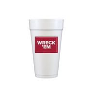 Rectangle Label Styrofoam Cups- Wreck 'Em