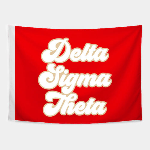 Retro Script Flag- Delta Sigma Theta