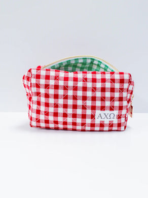 Quilted Gingham Bag- Alpha Chi Omega