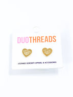 Sorority Heart Studs- Delta Phi Epsilon