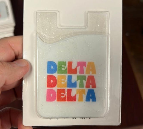Shimmer Phone Wallet- Delta Delta Delta