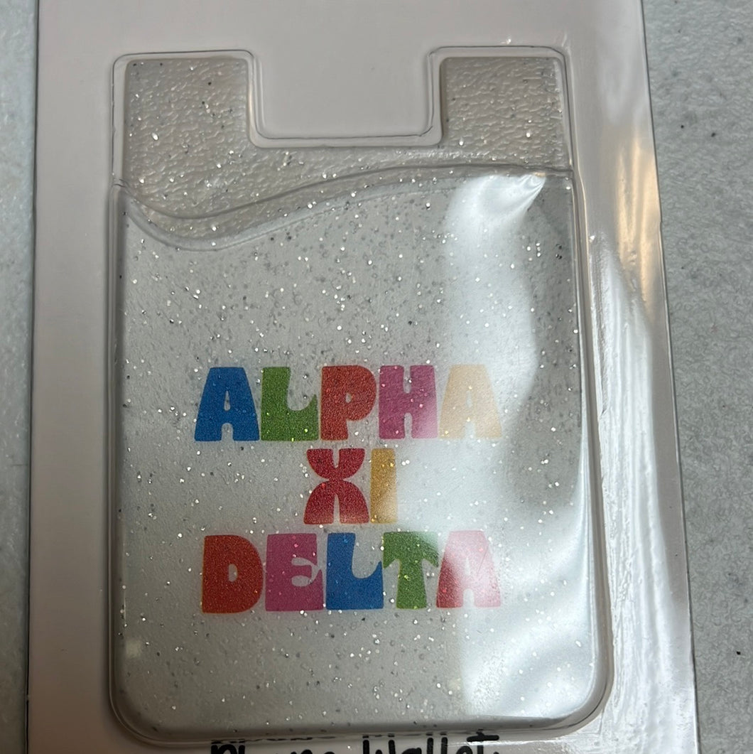 Shimmer Phone Wallet- Alpha Xi Delta