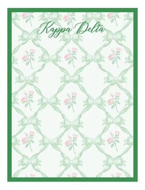 Romantic Floral Notepad-Kappa Delta