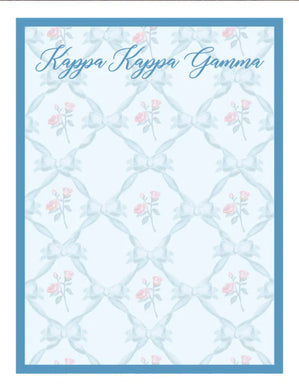 Romantic Floral Notepad-Kappa Kappa Gamma