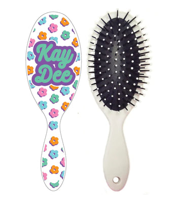 Floral Hairbrush- Kappa Delta