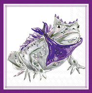Hometown Pride Cocktail Napkin- Purple Horned Frog