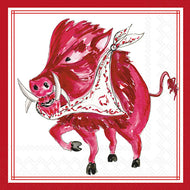 Hometown Pride Cocktail Napkin- White Boar