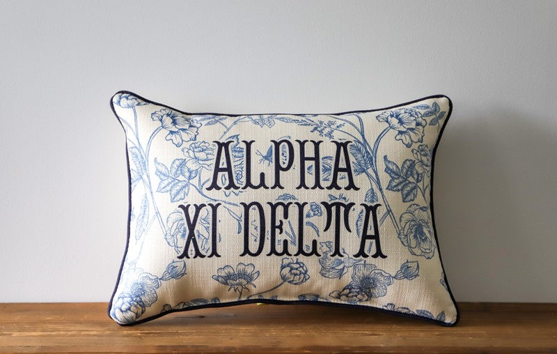 Sorority Toile Pillow-Alpha Xi Delta PREORDER