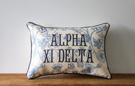 Sorority Toile Pillow-Alpha Xi Delta PREORDER