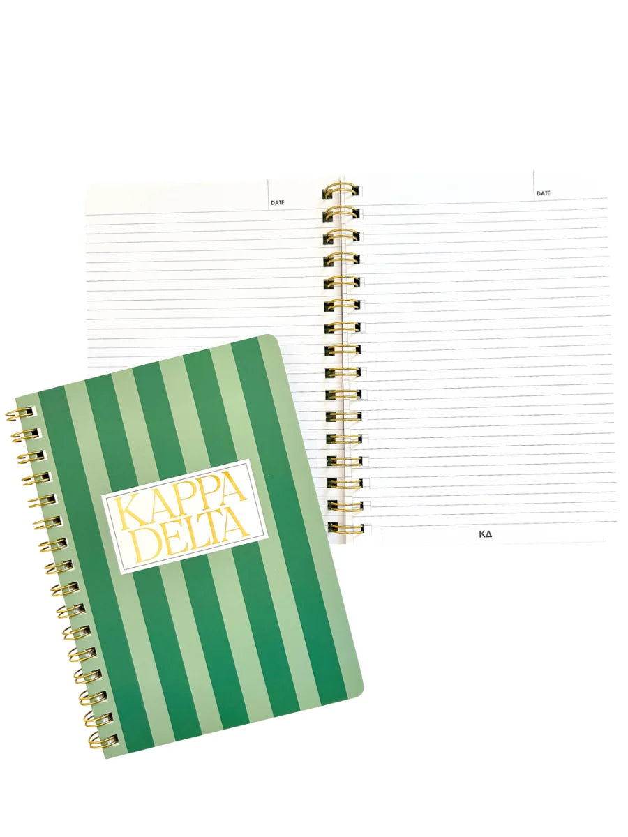 Striped Notebook- Kappa Delta