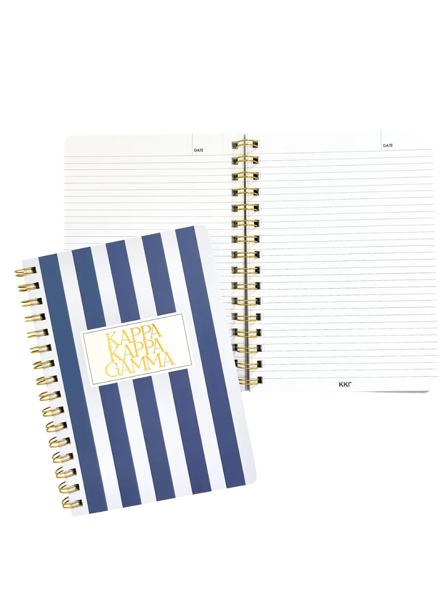 Striped Notebook- Kappa Kappa Gamma