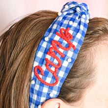 Gingham Beaded Headband- Ozark
