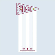 Pennant Flag Notepad- Pi Beta Phi