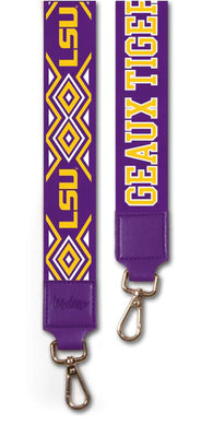 Two Inch Wide Printed Purse Strap-LSU