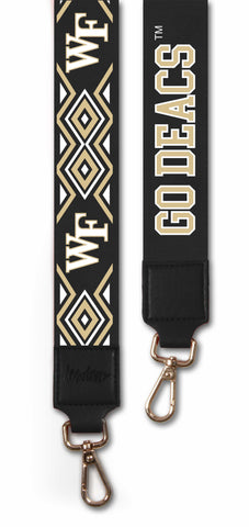 Two Inch Wide Printed Purse Strap-Wake Forest