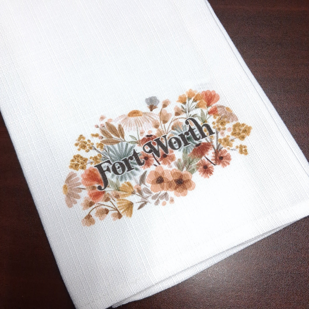 Fort Worth Floral Tea Towel
