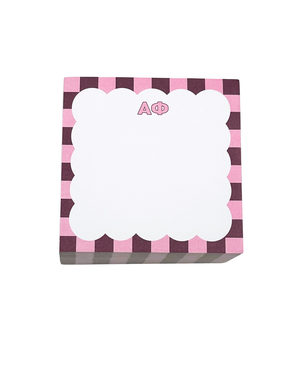 Scalloped Note Cube- Alpha Phi