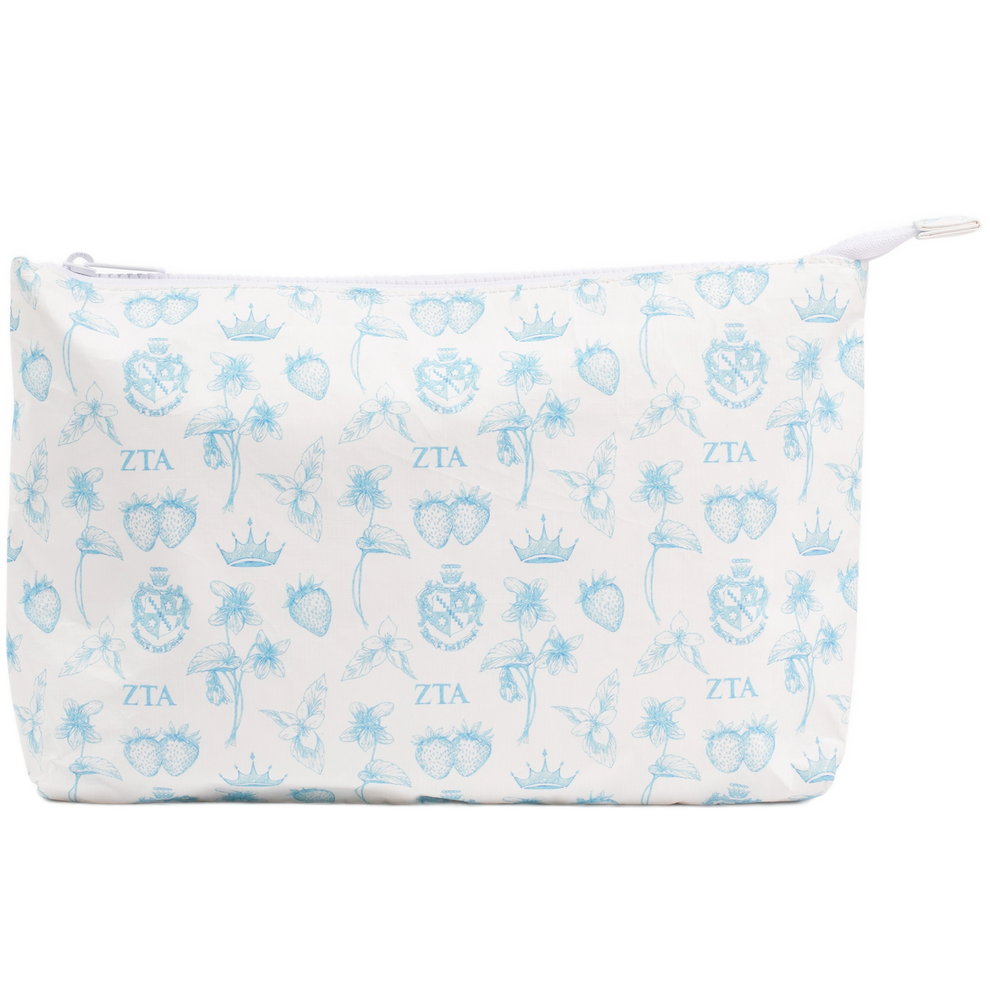 Medium Toile Tyvek Bag- Zeta Tau Alpha
