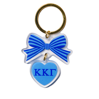 Bow Keychain- Kappa Kappa Gamma