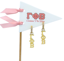 Greek Letter Huggie Hoops- Gamma Phi Beta