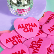 Pop Heart Button- Alpha Chi Omega