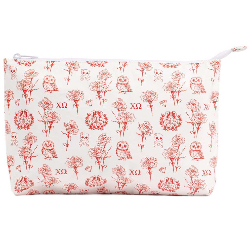 Medium Toile Tyvek Bag- Chi Omega