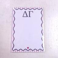 Scalloped Design Notepad- Delta Gamma