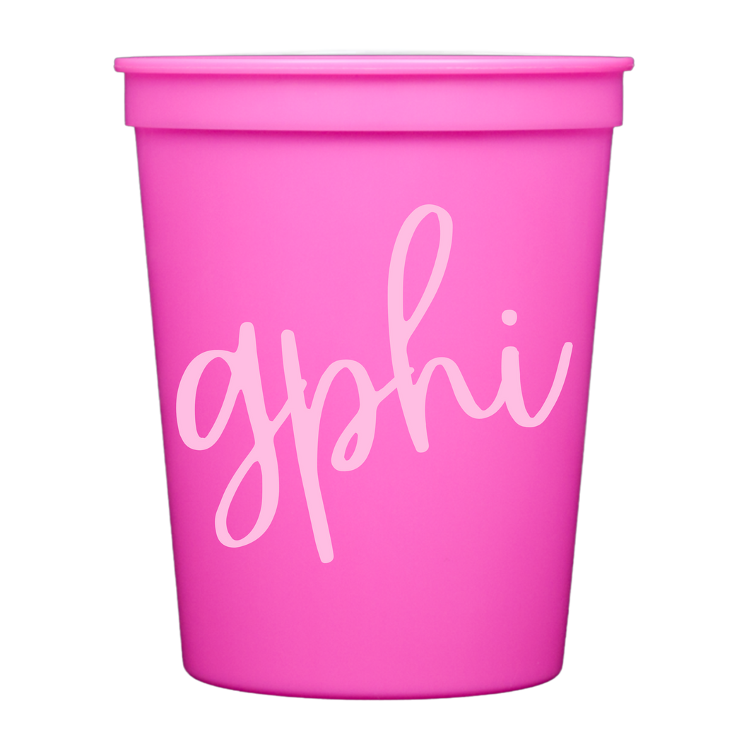 Colored Cups- Gamma Phi Beta