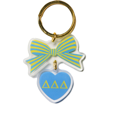 Bow Keychain- Delta Delta Delta
