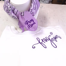 Script Monogram Tshirt- Frog Mom