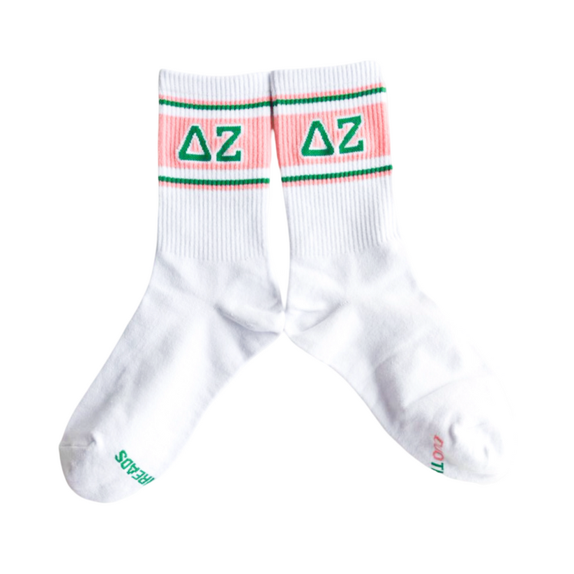 Retro Stripe Socks- Delta Zeta