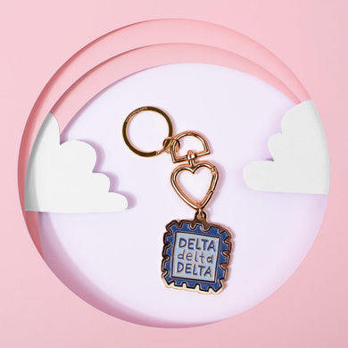 Travel Enamel Keychain- Delta Delta Delta