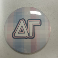 Plaid Fun Button- Delta Gamma