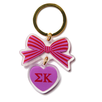 Bow Keychain- Sigma Kappa