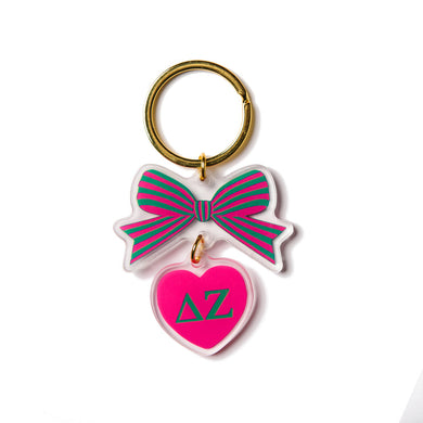 Bow Keychain- Delta Zeta
