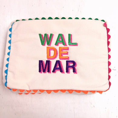 Scalloped Trim Cosmetic Bag- Waldemar