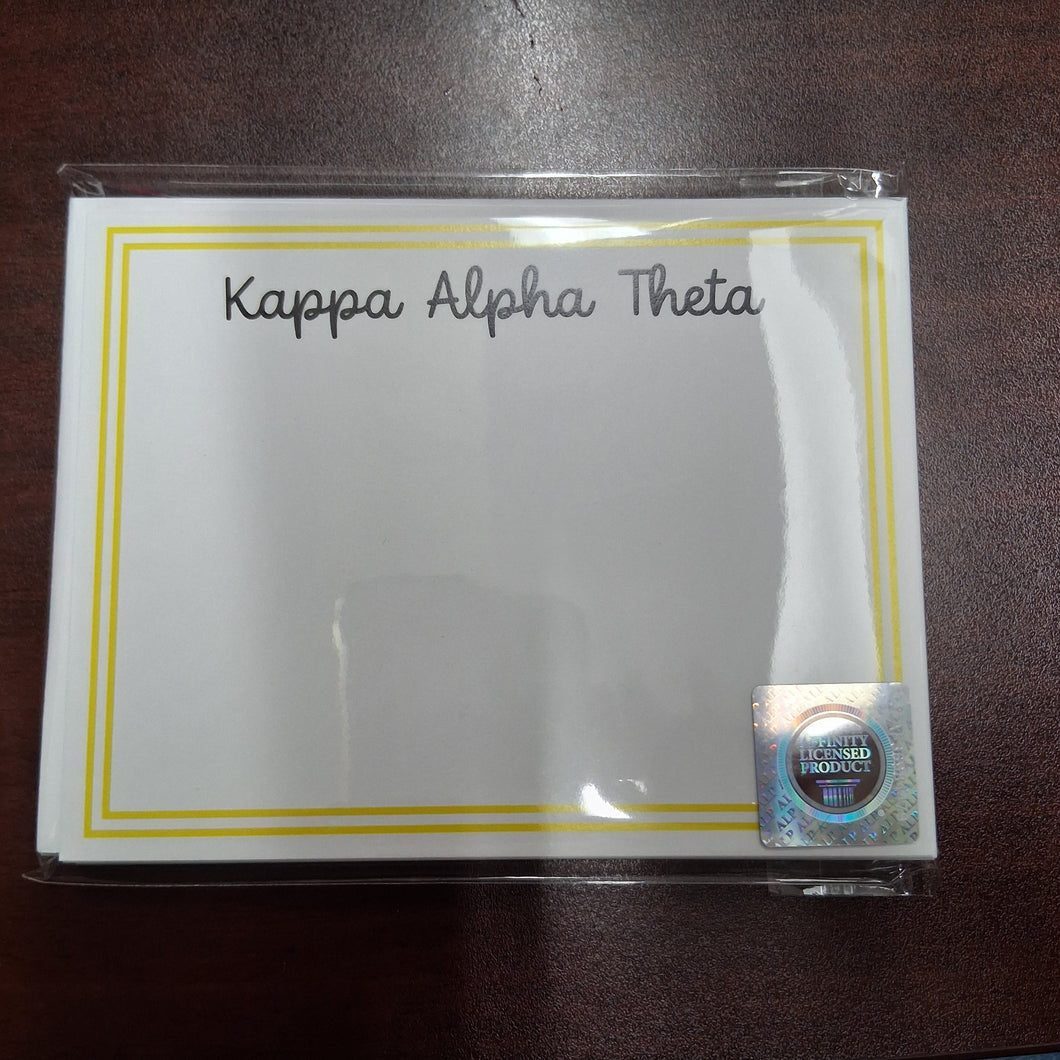 Script Flat Notecards- Kappa Alpha Theta