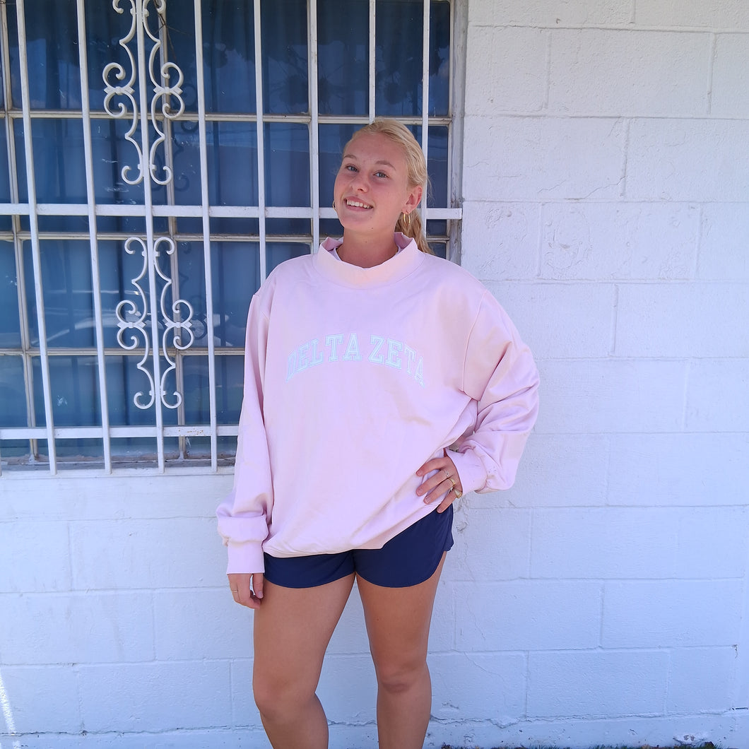 French Terry Mock Neck- Delta Zeta