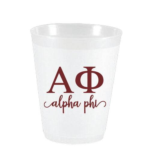 Frost Flex Cups- Alpha Phi Letters and Names