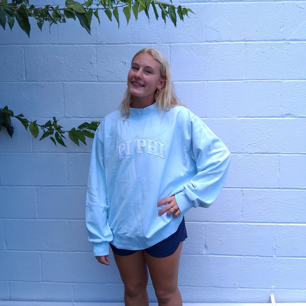 French Terry Mock Neck- Pi Beta Phi
