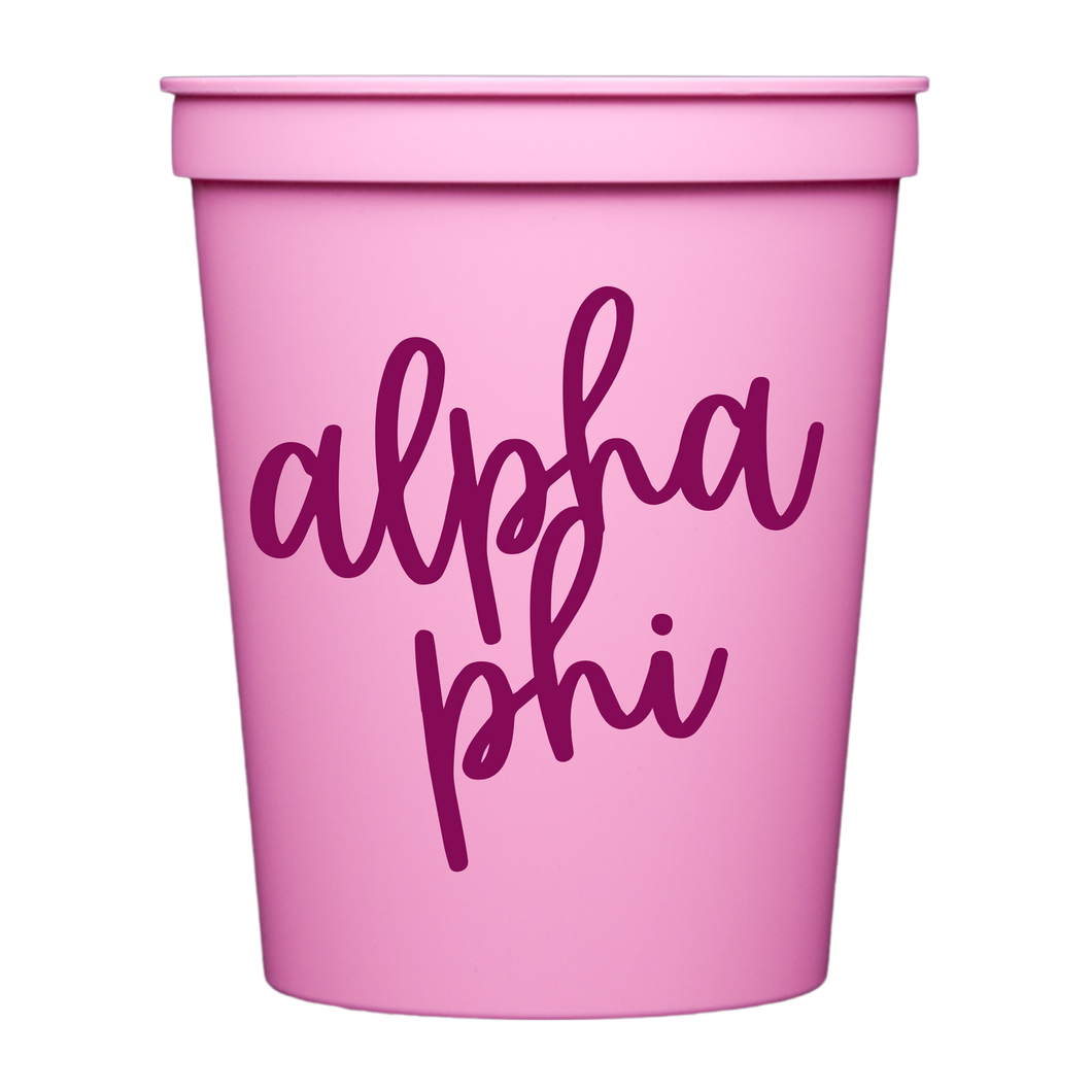 Colored Cups- Alpha Phi