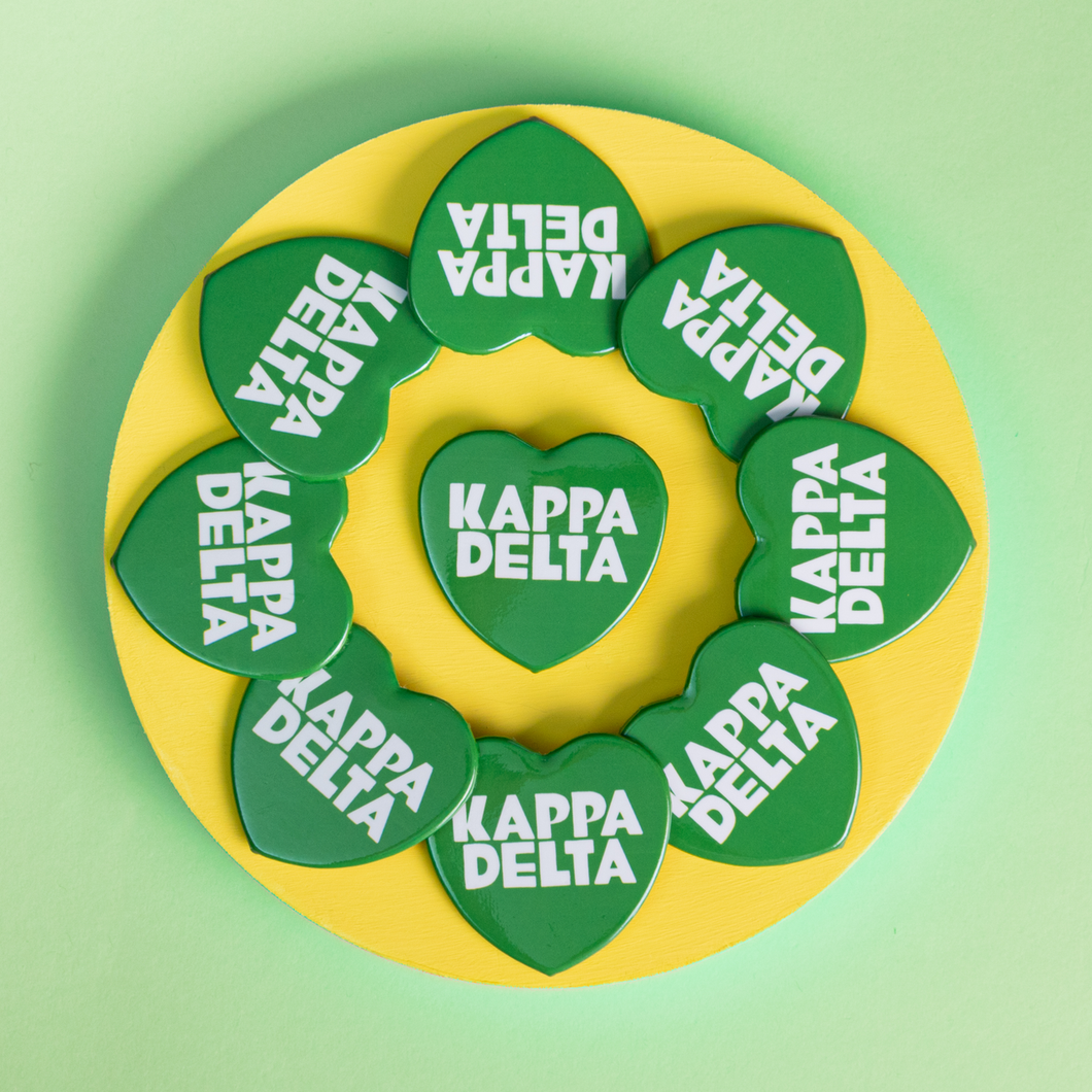 Pop Heart Button- Kappa Delta