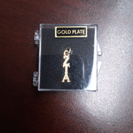 Gold Plate Vertical Letter Drop - Zeta Tau Alpha