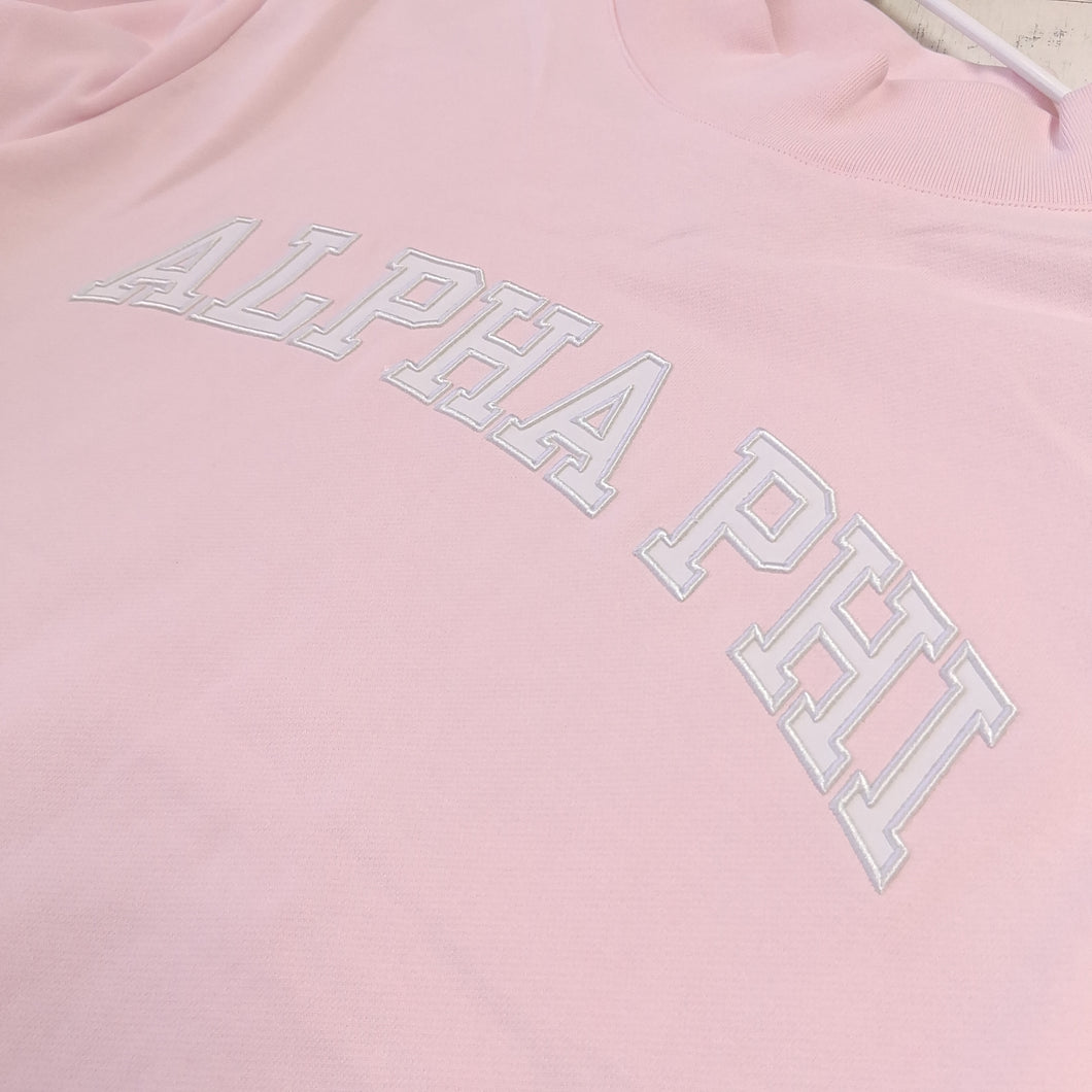 French Terry Mock Neck- Alpha Phi