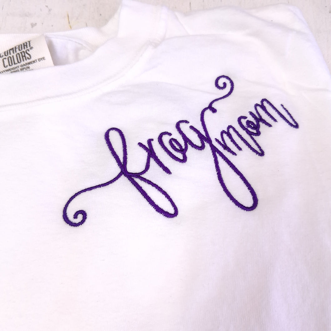 Script Monogram Tshirt- Frog Mom