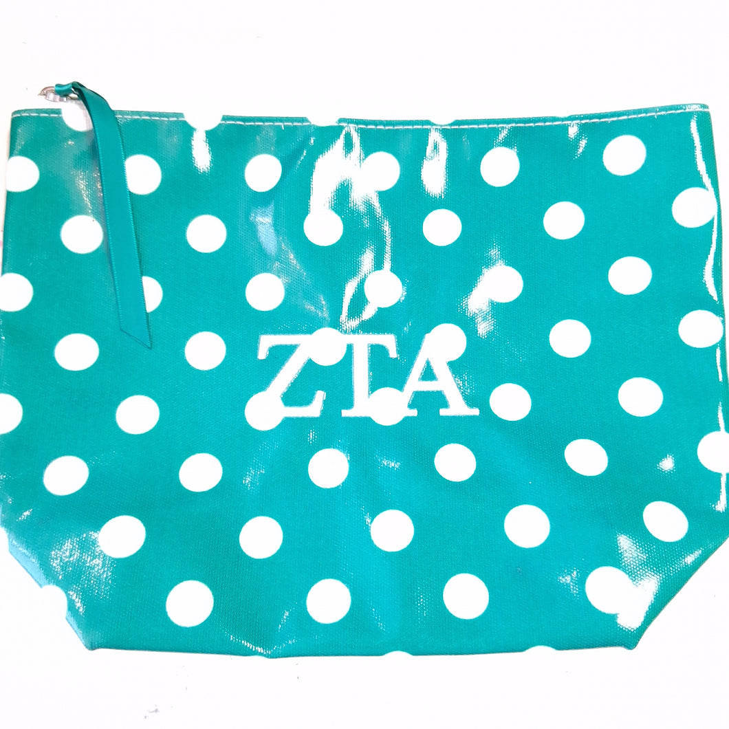 Coated Cosmetic Bag- Zeta Tau Alpha