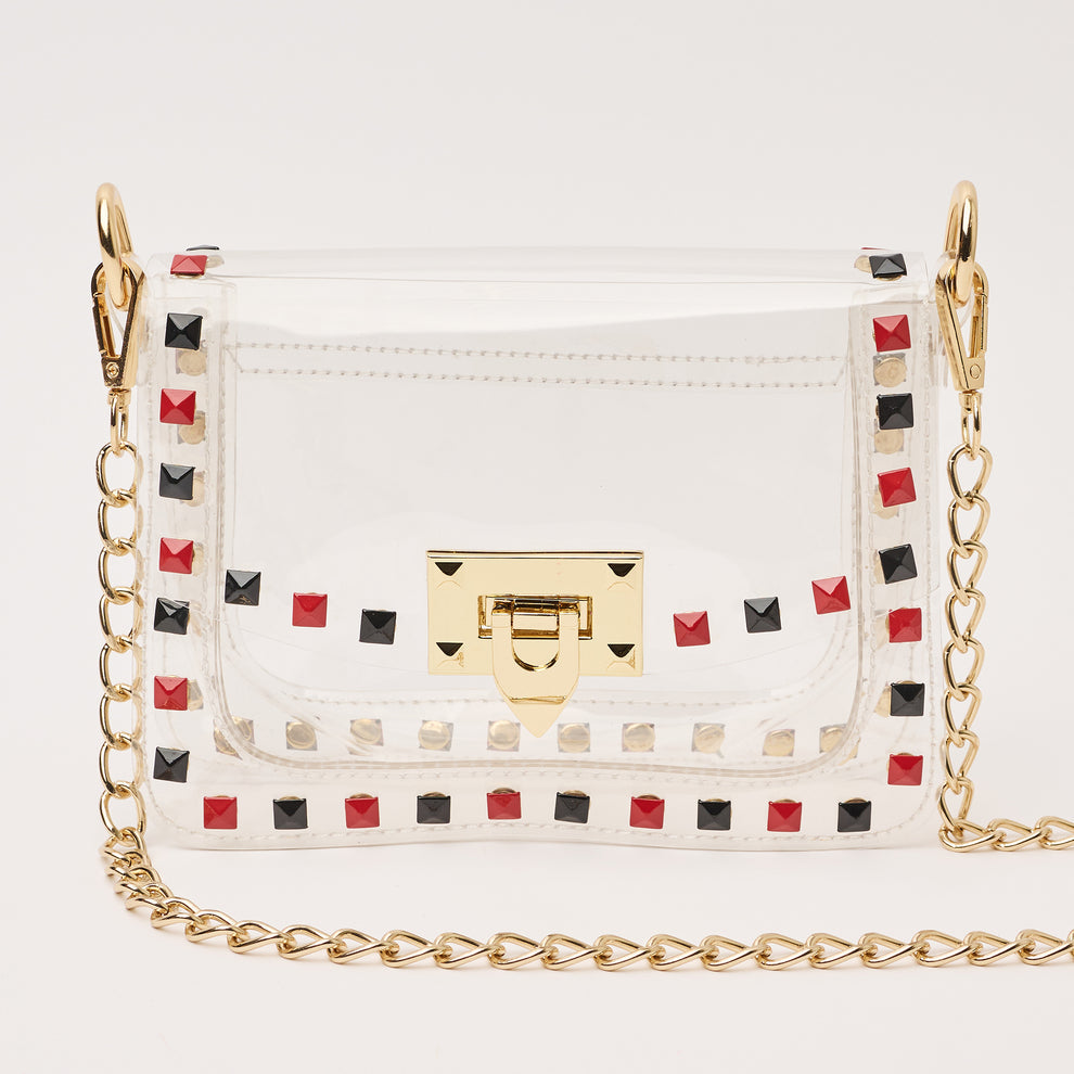 The Jackie Handbag- Black and Red