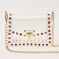 The Jackie Handbag- Black and Red