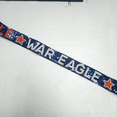 Sequin and Bead Strap- War Eagle